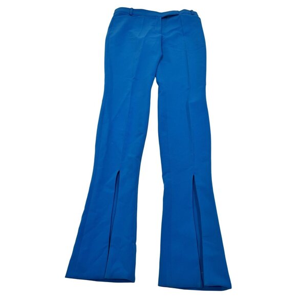 The Attico Freja Front Slit Tailored Trousers in Blue